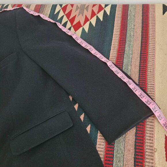 Club Room Black Camel Hair Coat Blazer Suit Jacket Mens 46R Soft 2 Button Classi - Picture 8 of 10